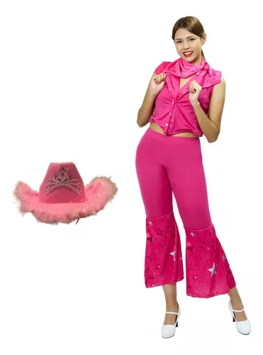 Disfraz Barbie Vaquerita Rosa Para Adulto Dama