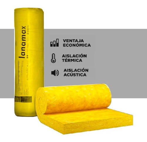 Rollo Lana De Vidrio Aislante 50 Mm X 24 Metros