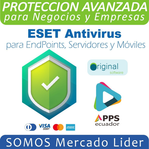 Imagen 1 de 1 de Eset Endpoint Antivirus Desde 5 Pcs + 1 Servidor + 5 Móviles