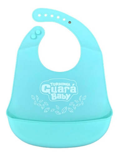 Babador De Silicone Verde Turminha Guará Asb1064 Menina Tamanho 3-6 M