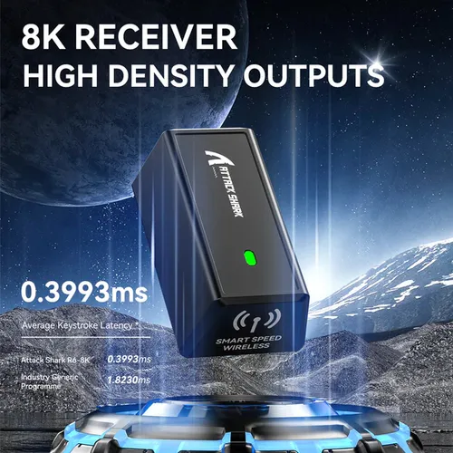 Mouse Gaming Attack Shark Inalámbrico R6 Paw3950max