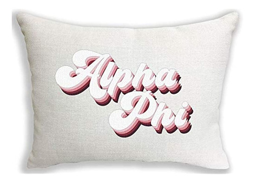 Sorority Shop Alpha Phi Pillow - Retro 12  X 16  Lumbar Pill