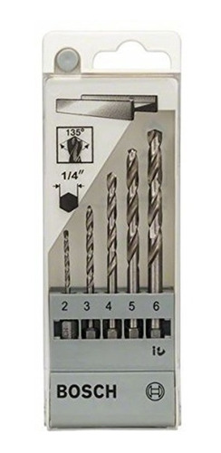 Set De Mechas Metal 2-3-4-5-6 Mm Bosch Hexagonal 2608595517