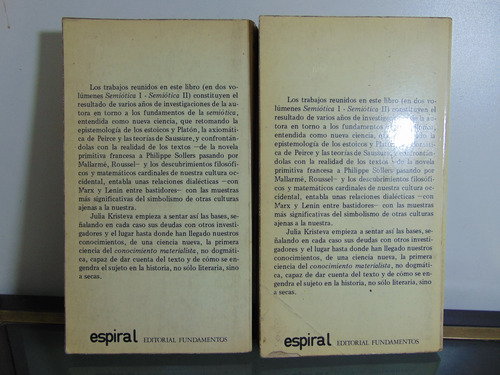 Adp Semiotica ( 2 Tomos ) Julia Kristeva / Ed. Fundamentos (Usado)