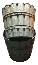 Comprar Maceta Redonda Simil Bambu En Plastico Resistente 10 Lts.