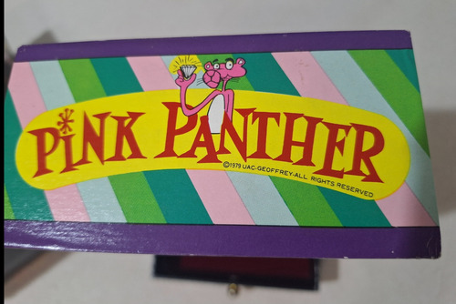 Antigua Caja Musical Pantera Rosa Japonesa Funcionando 1979 (Usado)