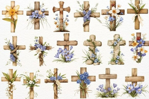 Imágenes Digitales Cruces Con Flores 116460918