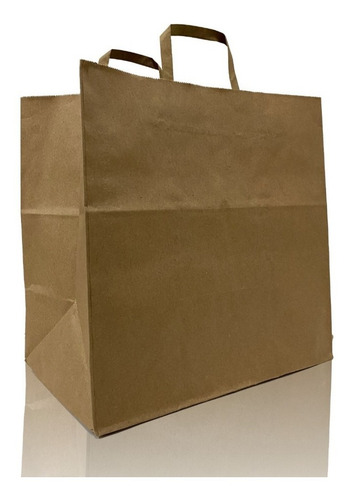 Imagem 1 de 4 de Sacola Kraft Grande 30x31x19 - Delivery - Kit 50 Un.