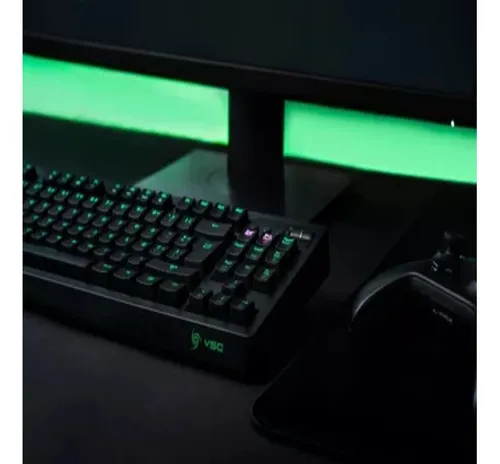 Teclado Gamer Vsg Usb Qwerty Outemu Blue Español Negro