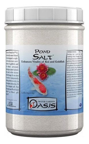 Seachem Pond Salt 2kg Elemento Traço Para Lagos Carpas Koi