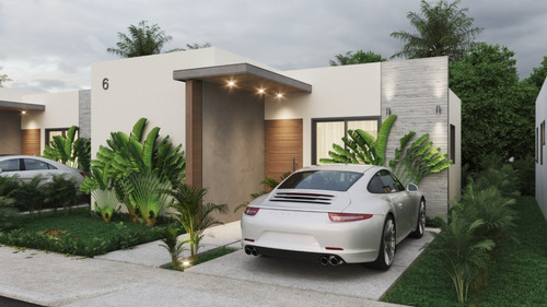 Imagen 3 de 15 de Villa En Venta En Punta Cana Desde Us$95,000 En Residencial Cerrado Con Piscina Tipo Playa Desde 68 Metros Cuadrados En Adelante Excelente Para Inversión Y Vacacionar
