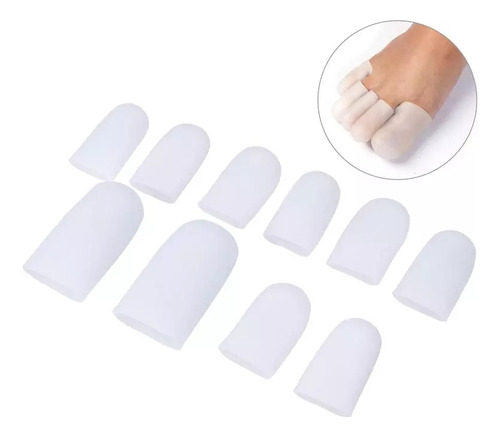 Kit De Protetor Dedos Dos Pés - Dedeira Silicone 10pcs
