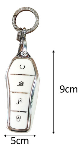 1 3 Cubierta Protectora De Llave De Coche De Con Llavero