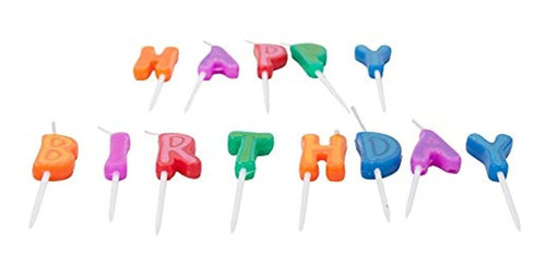Imagen 2 de 4 de Toppers De Pastel De Velas Con Letras De Feliz Cumpleaños D