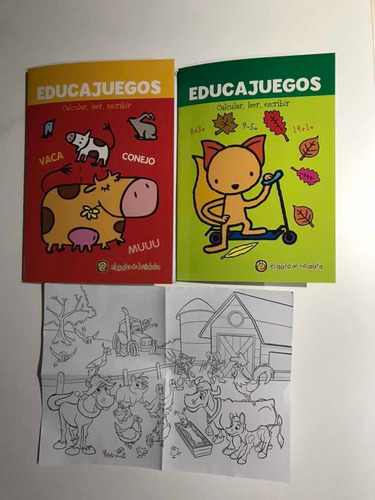 Set 2 Libros Guadal Educajuegos 1 Y 2  C/ 1 Hoja