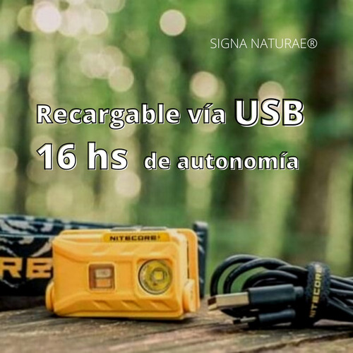 Imagen 2 de 11 de Linterna De Cabeza Recargable Nitecore Nu25 - Trekking