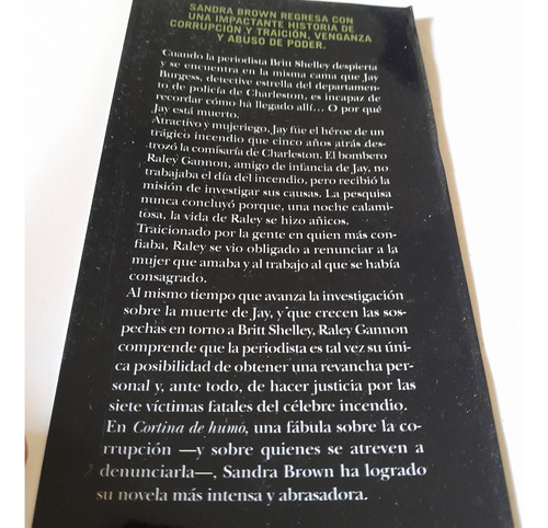 Libro,cortina De Humo,sandra Brown,caballito (Usado)