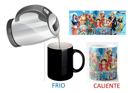 Mug Vaso Taza Magica One Piece Anime Ceramica 11 Onz