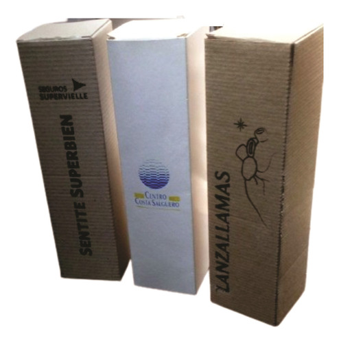 Caja 1 Botella Vino Cartón Microcorrugado Impresión De Logo