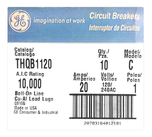 Imagen 4 de 4 de Pastilla Eléctrica General Electric Thqb 1120