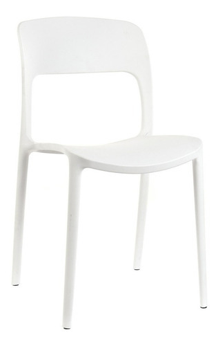 Imagen 3 de 7 de Pack De 4 Sillas De Comedor Nina Apilable Reforzada Color De La Estructura De La Silla Blanco