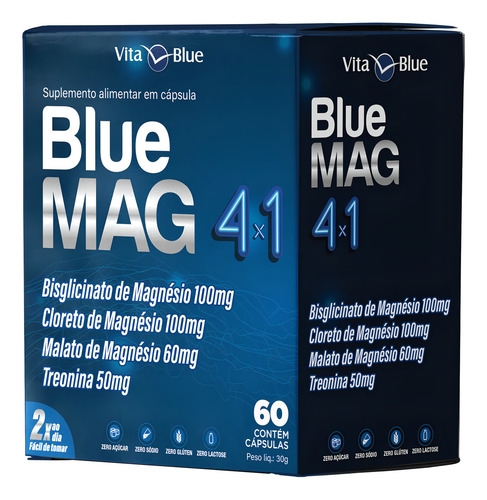 Blue Mag 4x1 Com 60 Cápsulas Vita Blue