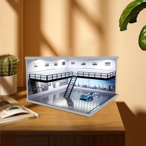1/64 Modelo De Cena Do Carro Diorama Placa Cidade Elegante