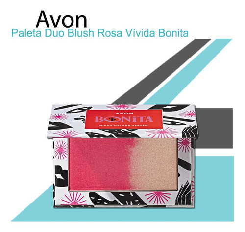 Imagem 1 de 1 de Paleta Duo Blush Rosa Vívida Bonita - 6g