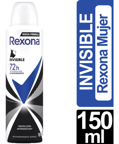 Desodorante Rexona Invisible X6 Unid