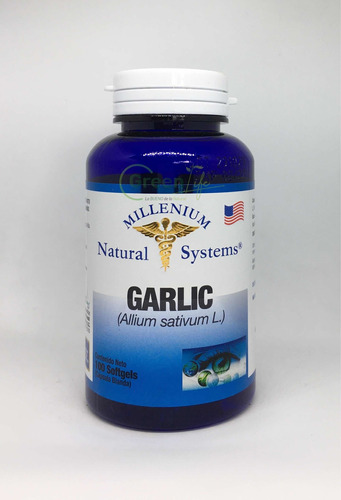 Garlic 1500mg Perlas De Ajo X100 Softgels Natural Systems