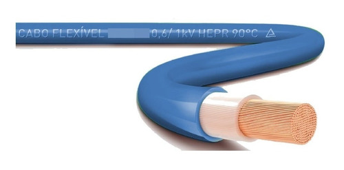 Cabo Fio Flex Hepr 90c 0,6/1kv Azul 25mm 30 Metros Corfio