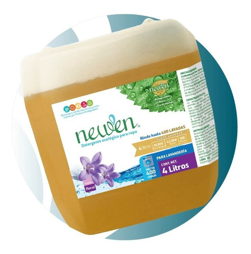 Newen 4 Litros Detergente Biodegradable 400 Cargas + Envío