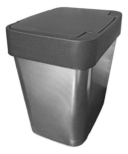 Lixeira Pia Cesto De Lixo 2,5l Cores Click Cozinha Tampa Cor Prata