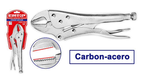 Alicate De Presión Recto 10  Marca Emtop 