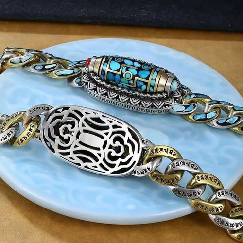 Pulsera Budista Tibetana Con Amuleto De Protección De Buena