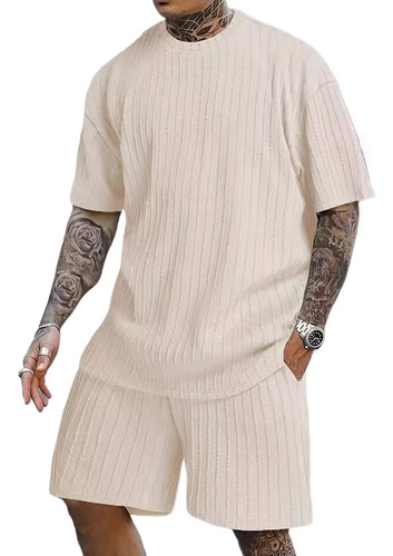 Conjunto Casual De Camisa Y Pantalones Cortos De 2 Piezas