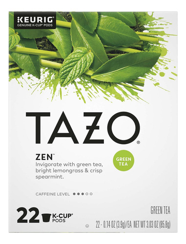 Tazo K-cups De Té, Té Verde, 22 Cápsulas
