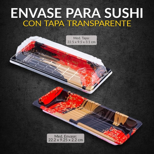 Envases Para Sushi Estampados 