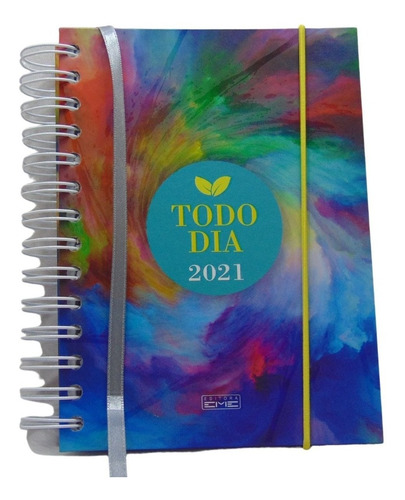 Imagem 1 de 5 de Agenda Todo Dia 2021 - Wire-o Capa Dura