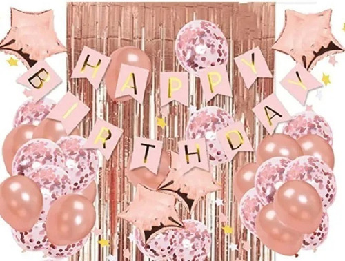 Combo De Globos Metalizados Y Látex Bouquet Fiestas Eventos