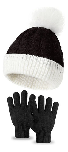 Juego De 2 Unidades, Gorro De Punto Para Niños, Guantes Cáli