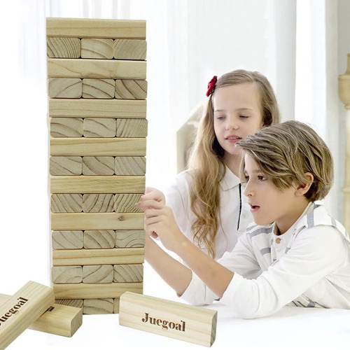 Juegoal Giant Tumble Tower De 54 Piezas, Juego De Bloques De