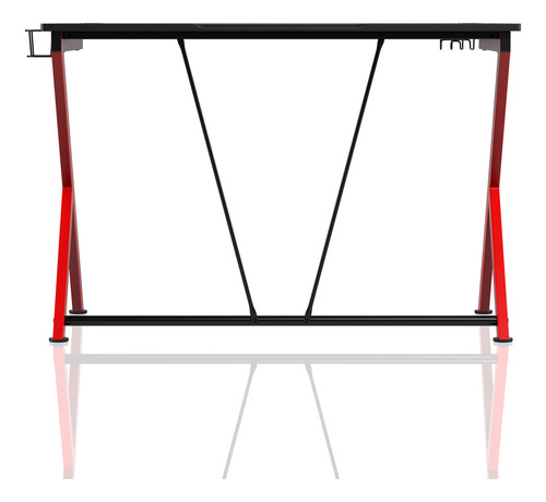 Escritorio Gamer Nitro Concepts - D12 - Negro Y Rojo