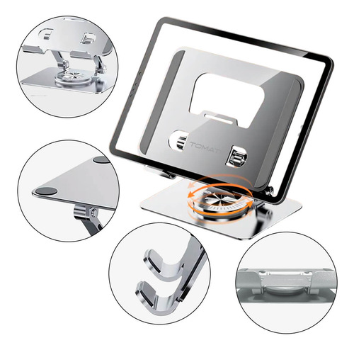 Suporte De Mesa Metal Para Tablet Smartphone Ajustável