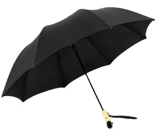 Paraguas Automático Plegable Portátil Con Mango De Pato Color Negro