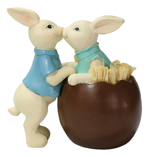 Estatua De Conejo, Figuritas En Miniatura De De Pascua Para