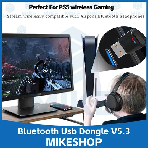 Transmisor Bluetooth 5.3 Para Nintendo Switch Ps5 / 4 / Mike