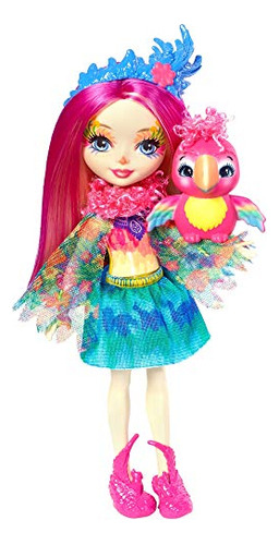 Muñeca De Loro Peeki De Enchantimals Y Figura De Animal Bril