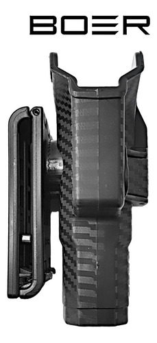 Imagen 3 de 10 de Funda Pistolera Táctica Polímero Boer Nivel2 Glock 19 Tx
