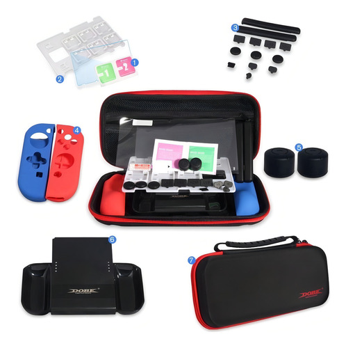 Kit Protector Para N Switch Bolso Lámina Grip Case Joy Con